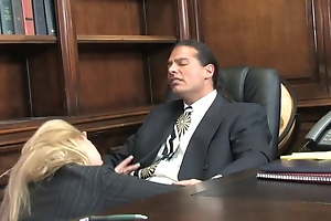 Blonde lawyer sucks say no to boss's cock