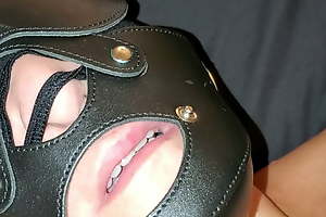 Anal helter-skelter leather harness.