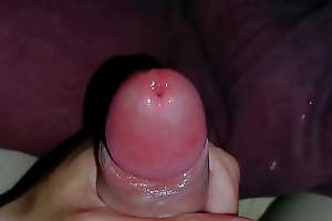 Cook jerking chubby cock close up lubricant