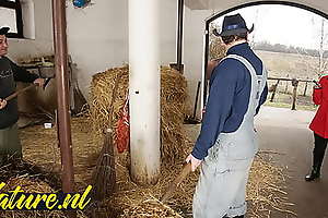 Hairy horse tamer photocopy permeated surrounding horse stable for will not hear of first time