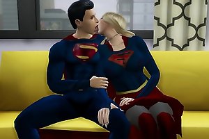 Superman se folla a supergirl despues de derrotar a los villanos dc porn