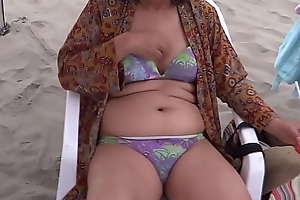 My latin wife magnificent 58-year-old materfamilias enjoys the coast shows off shows say no to hairy pussy of hers in a bikini she masturbates penetrating orgasms cumshot on say no to delicious body