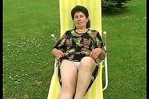 Granny Marie gets drilled overwrought along to pool