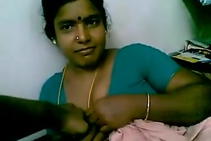 Horny man has diversion with his juicy indian slut on bed