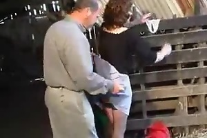 Muted french mature anal invasion in the cowshed