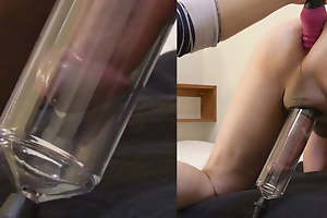 Prostate touched and milked into a cock pump.