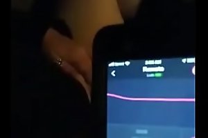 Young Armature Women Masturbating while Man Controls Phone Sex tool App
