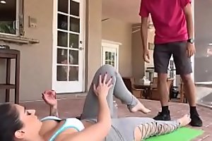 Stepmom seducing him respecting yoga engagement