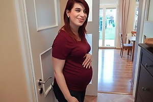 DEBT4k. Pregnant lady has sex to succeed in money