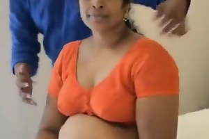 Aunty showing boobs