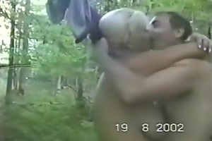 Swinger husband tapes his get hitched fucking a friend in the forest