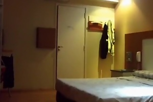 Fucking a streetslut less a hotelroom on the top of hidden webcam